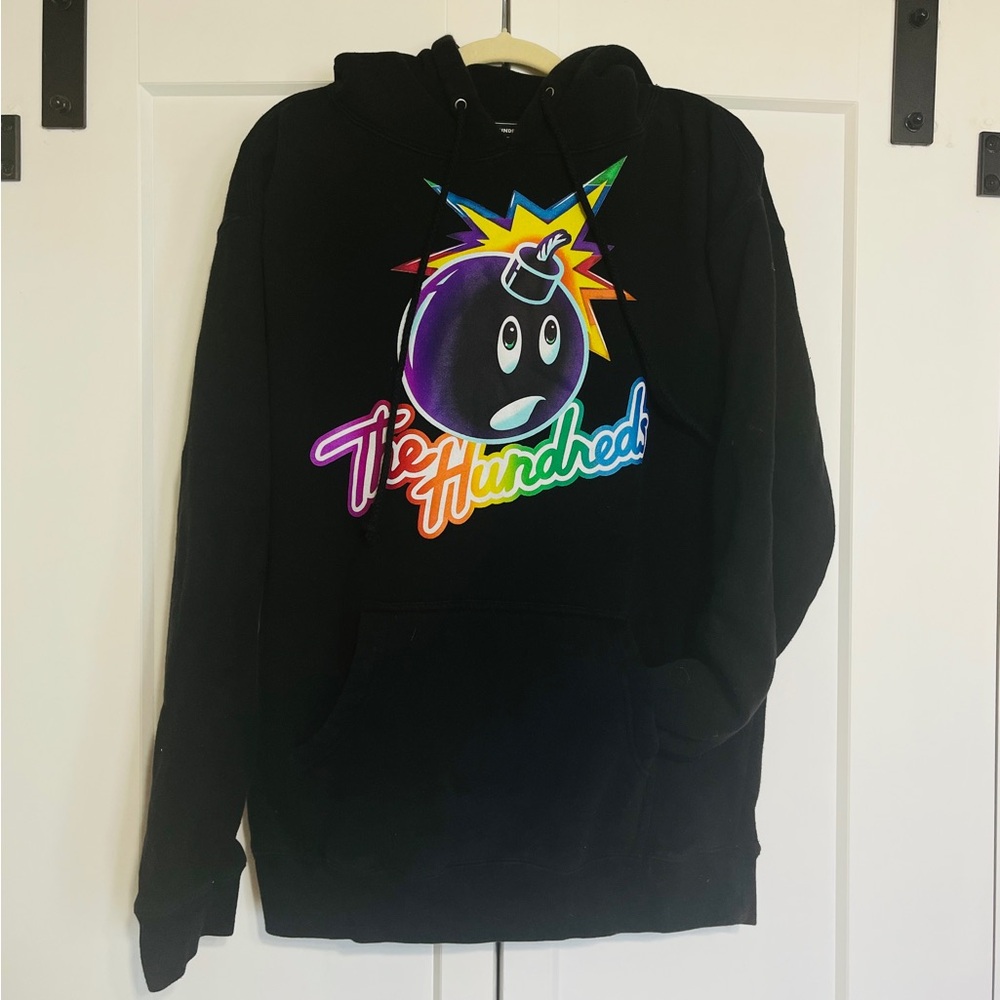 The Hundreds Rainbow Adam Bomb Pullover Hoodie – Black, Size Medium